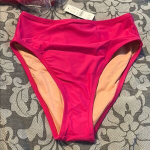 J.Crew Vibrant Pink Full Coverage Bikini Bottom Sz XS
